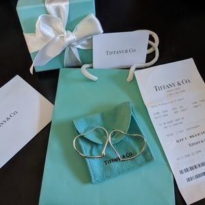 Authentic Tiffany's Elsa Peretti Open Heart Hoop